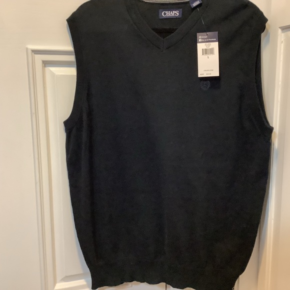 Chaps Black Knit Vest - Picture 6 of 6